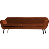 ROCCO XL SOFA 230 CM VELVET RUST BROWN