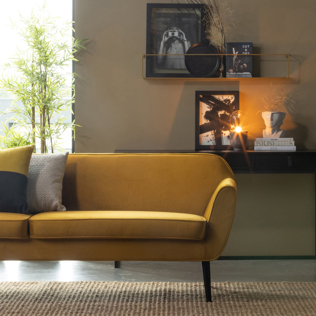 ROCCO XL SOFA 230 CM VELVET OCHRE YELLOW