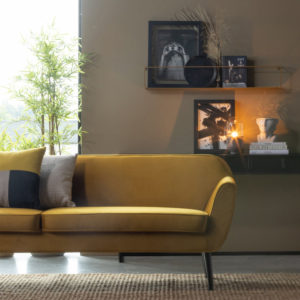 ROCCO XL SOFA 230 CM VELVET OCHRE YELLOW
