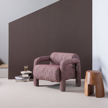 Charger l'image dans la galerie, LENNY ARMCHAIR WITH DESSIN BURGUNDY RED