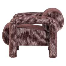 Charger l'image dans la galerie, LENNY ARMCHAIR WITH DESSIN BURGUNDY RED