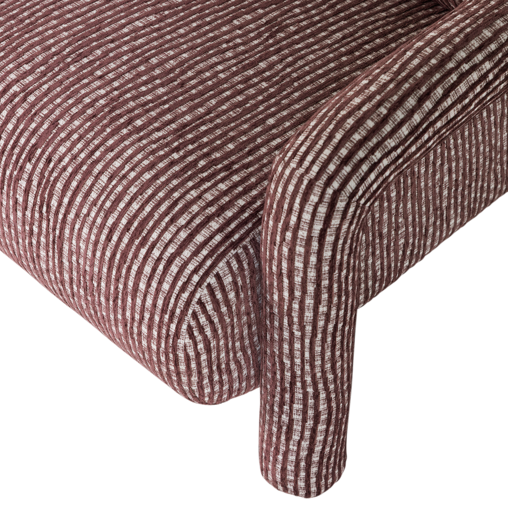 LENNY ARMCHAIR WITH DESSIN BURGUNDY RED