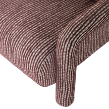 Charger l'image dans la galerie, LENNY ARMCHAIR WITH DESSIN BURGUNDY RED