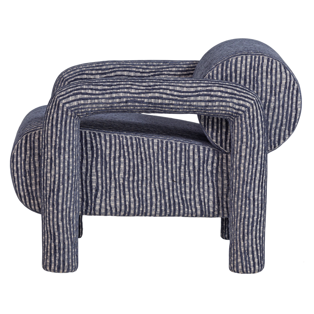 LENNY ARMCHAIR WITH DESSIN GREY/BLUE