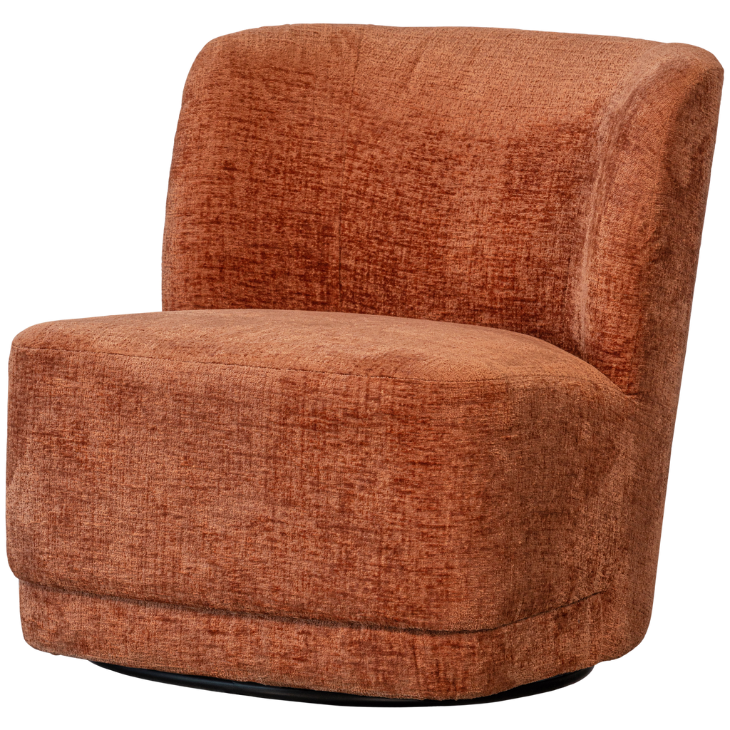 ATTY SWIVEL ARMCHAIR VELVET ORANGE