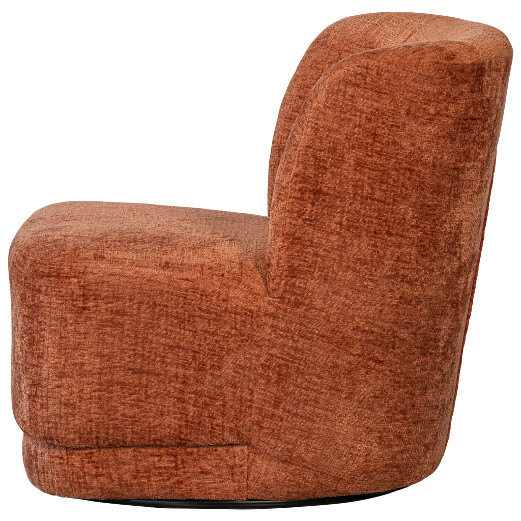 ATTY SWIVEL ARMCHAIR VELVET ORANGE