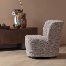 Laden Sie das Bild in den Galerie-Viewer, ATTY SWIVEL ARMCHAIR CHUNKY MELANGE BEIGE [fsc]