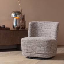 Laden Sie das Bild in den Galerie-Viewer, ATTY SWIVEL ARMCHAIR CHUNKY MELANGE BEIGE [fsc]
