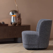 Laden Sie das Bild in den Galerie-Viewer, ATTY SWIVEL ARMCHAIR CHUNKY MELANGE GREY [fsc]