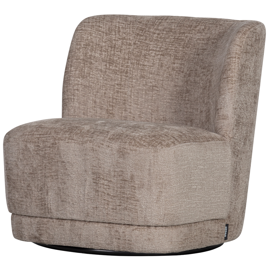 ATTY SWIVEL ARMCHAIR VELVET SAND
