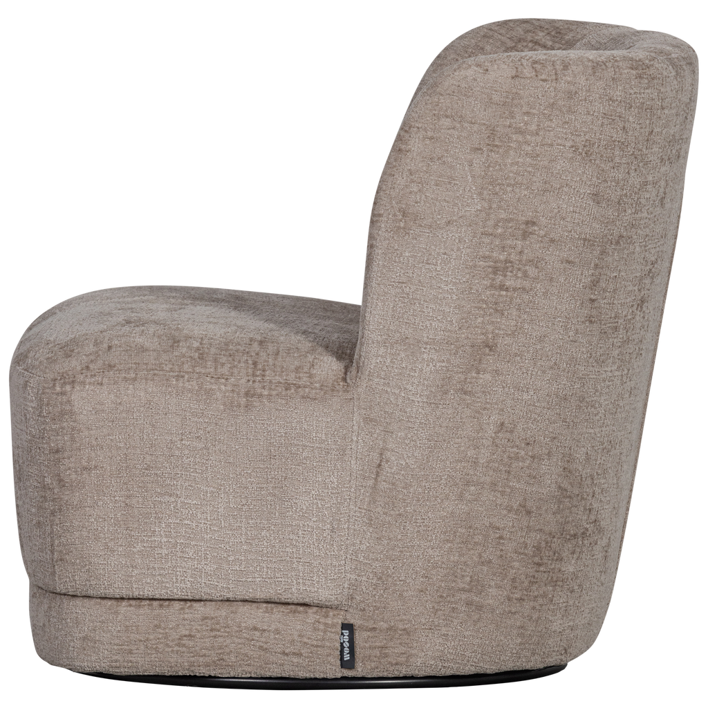 ATTY SWIVEL ARMCHAIR VELVET SAND