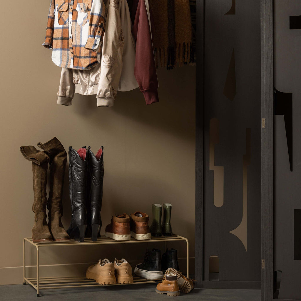 JOSSE SHOE RACK METAL MILITARY BROWN