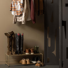 Laden Sie das Bild in den Galerie-Viewer, JOSSE SHOE RACK METAL MILITARY BROWN
