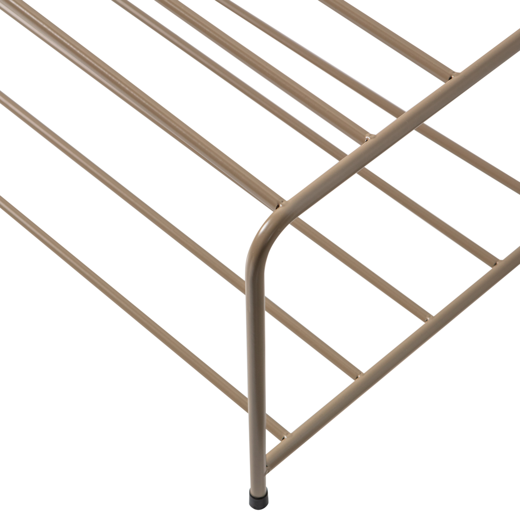 JOSSE SHOE RACK METAL MILITARY BROWN