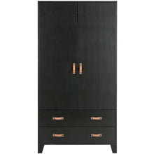 Laden Sie das Bild in den Galerie-Viewer, DIAN WARDROBE CABINET PINE BLACK [fsc]