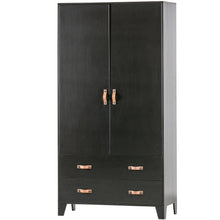 Laden Sie das Bild in den Galerie-Viewer, DIAN WARDROBE CABINET PINE BLACK [fsc]