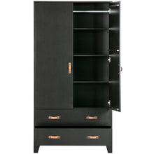 Laden Sie das Bild in den Galerie-Viewer, DIAN WARDROBE CABINET PINE BLACK [fsc]
