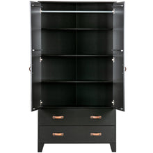 Laden Sie das Bild in den Galerie-Viewer, DIAN WARDROBE CABINET PINE BLACK [fsc]