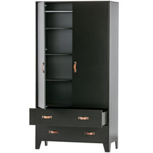 Laden Sie das Bild in den Galerie-Viewer, DIAN WARDROBE CABINET PINE BLACK [fsc]