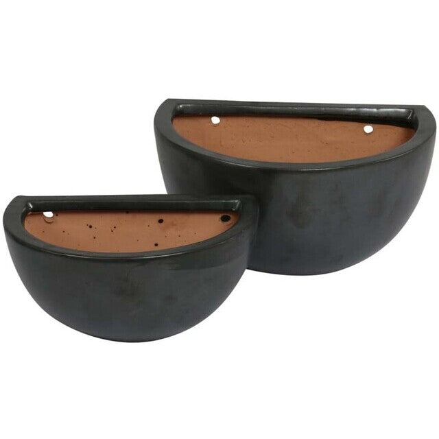 Inca Wall Pot S/2 Black L22-28