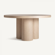 Load image into Gallery viewer, Cream Oak Wood Dining Table