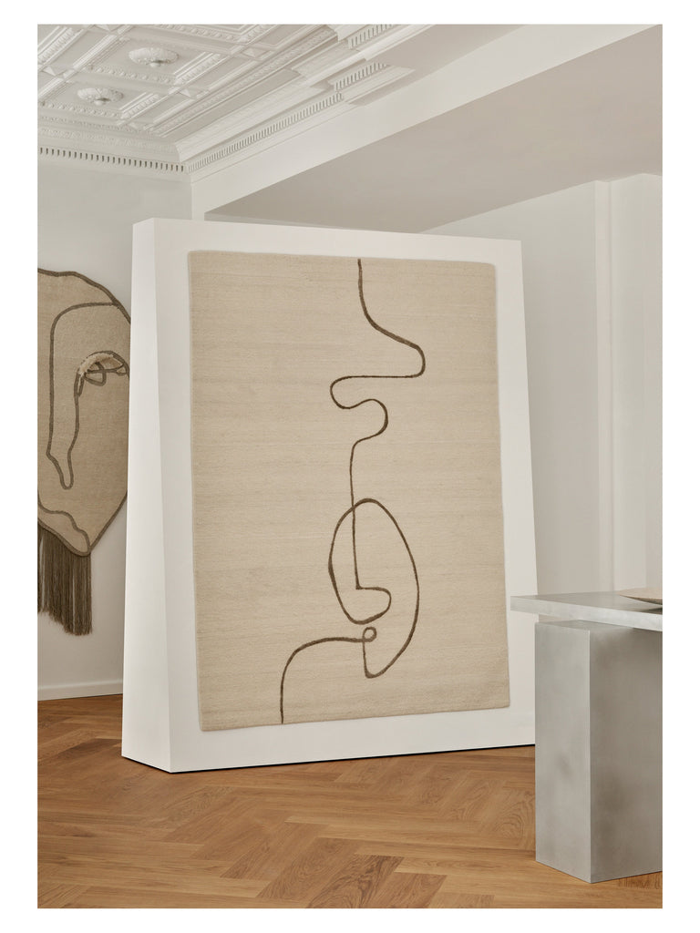Facial Maze Ivory hand-knotted rug – detail 2 | Linie Design at Bois Blanc Home, Limassol, Cyprus