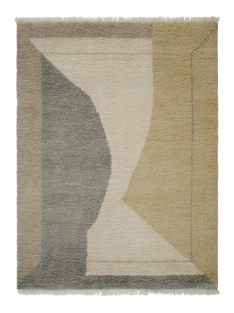Optical Echo Vanilla hand-knotted rug – product photo | Linie Design at Bois Blanc Home, Limassol, Cyprus