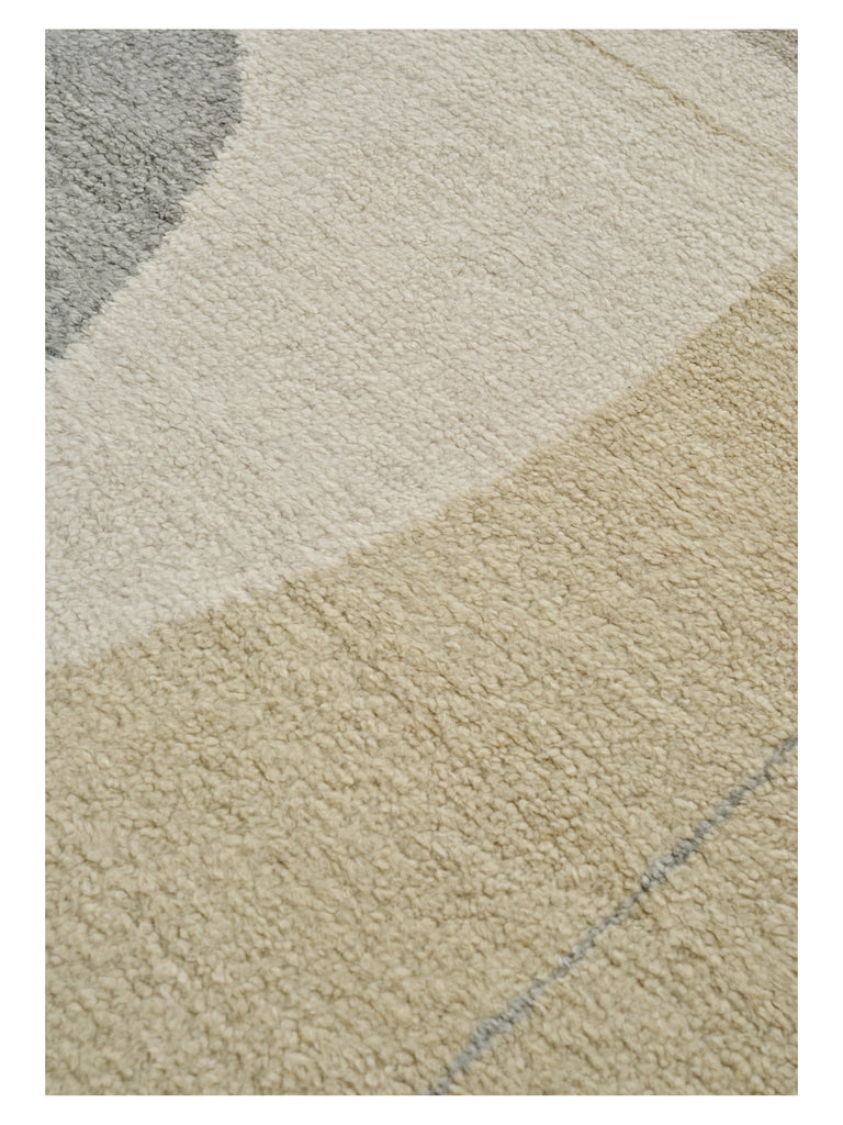 Optical Echo Vanilla hand-knotted rug – close-up of the texture | Linie Design at Bois Blanc Home, Limassol, Cyprus