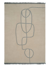 Load image into Gallery viewer, Lineal Flow Beige hand-knotted rug – product photo | Linie Design at Bois Blanc Home, Limassol, Cyprus