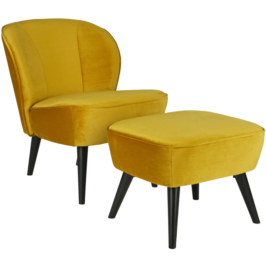SARA ARMCHAIR VELVET OCHRE