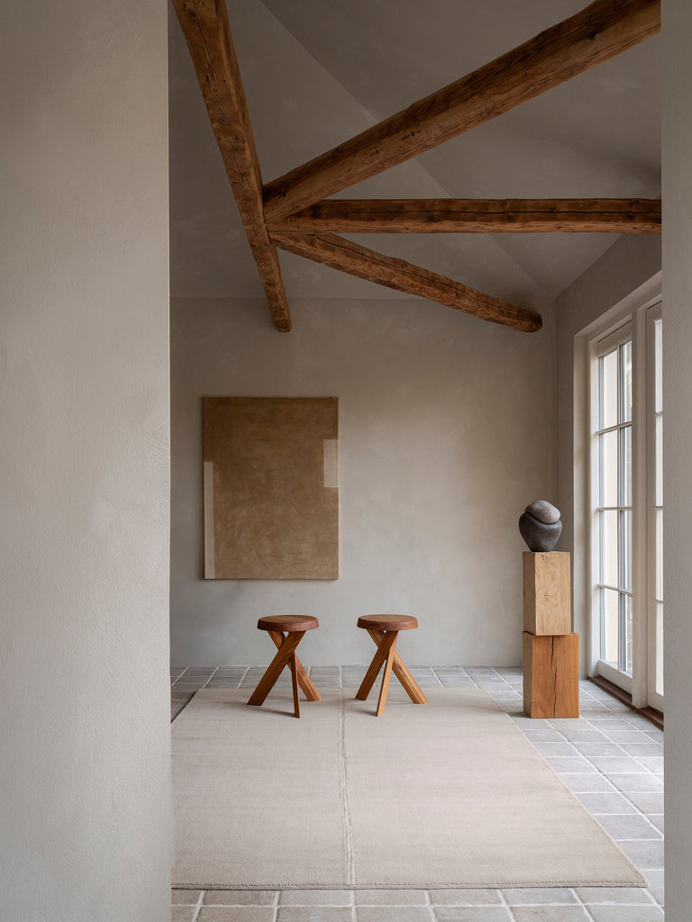 Faded Noren Cream loom-knotted rug – detail 2 | Linie Design at Bois Blanc Home, Limassol, Cyprus