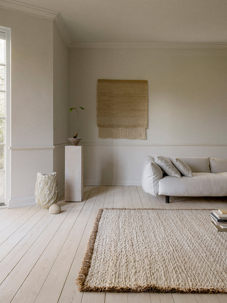 Soft Outline Beige hand-woven rug – detail 6 | Linie Design at Bois Blanc Home, Limassol, Cyprus