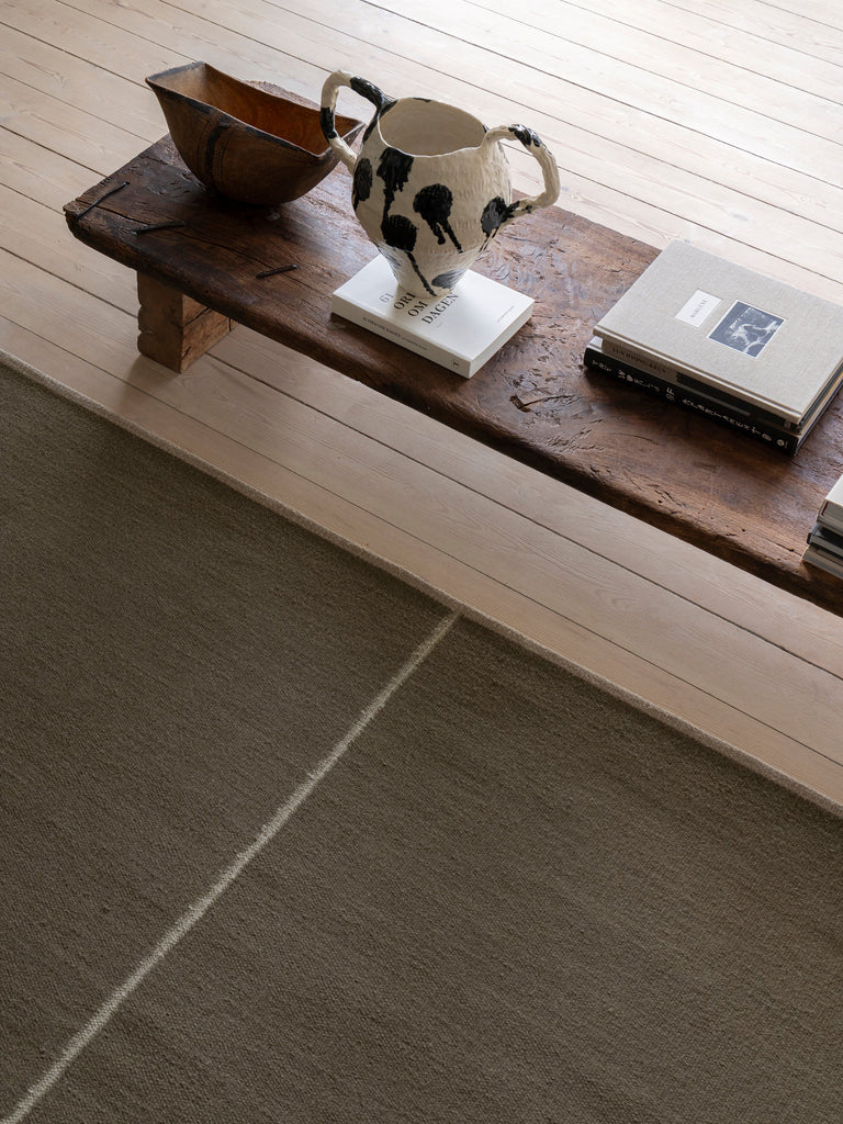 Twin Sabi Green hand-woven rug – detail 6 | Linie Design at Bois Blanc Home, Limassol, Cyprus