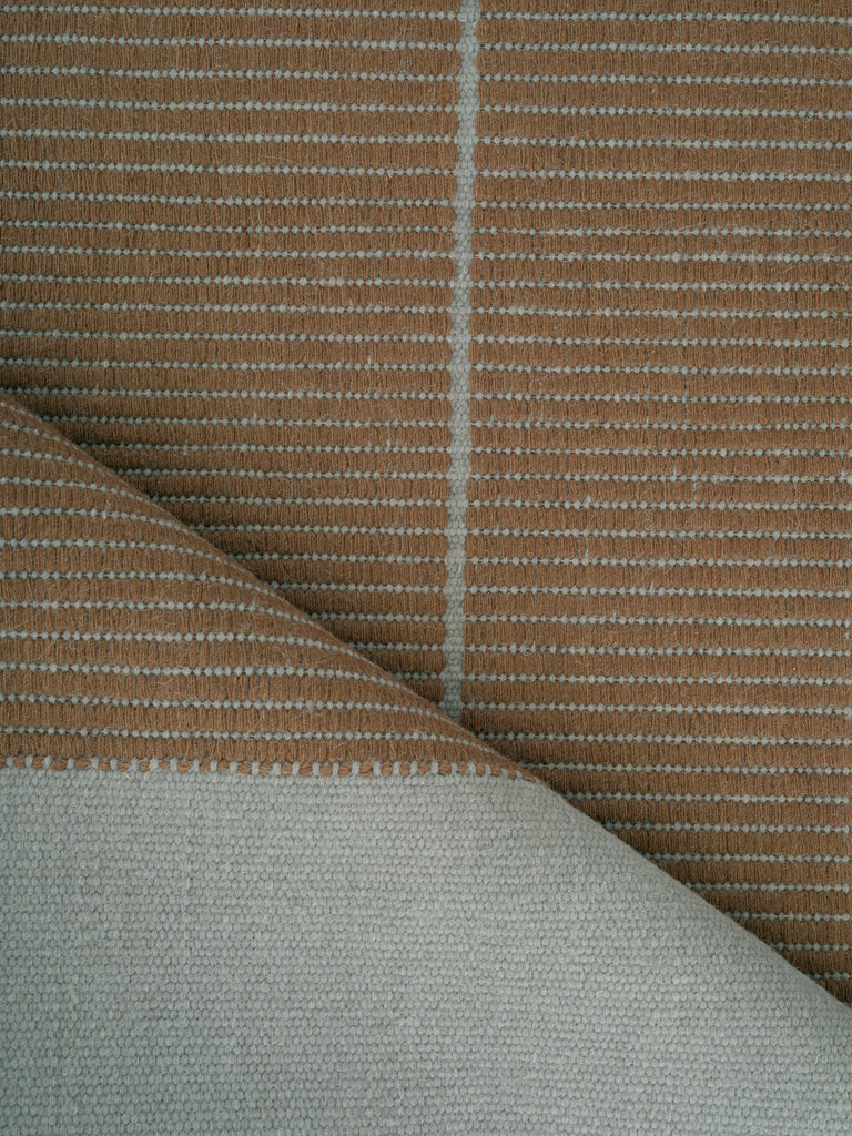 Poetic Grid Camel hand-woven rug – detail 3 | Linie Design at Bois Blanc Home, Limassol, Cyprus