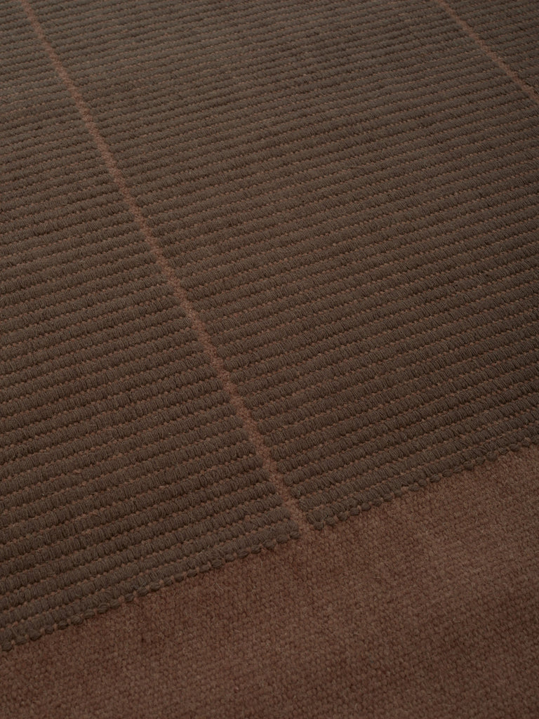 Poetic Grid Umber hand-woven rug – detail 5 | Linie Design at Bois Blanc Home, Limassol, Cyprus