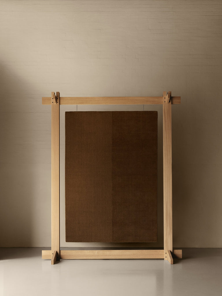 Echo Yano Olive Brown loom-knotted rug – detail 2 | Linie Design at Bois Blanc Home, Limassol, Cyprus