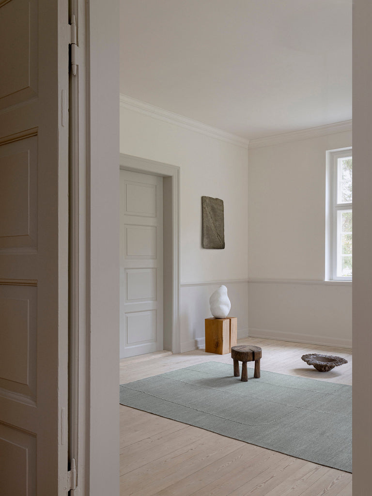 Flow Shen Mint Grey hand-woven rug – detail 2 | Linie Design at Bois Blanc Home, Limassol, Cyprus
