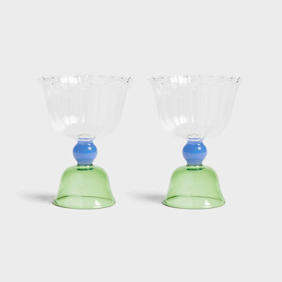 Speel vimeo video Glass tulip green set of 2