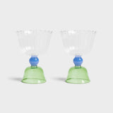 Speel vimeo video Glass tulip green set of 2