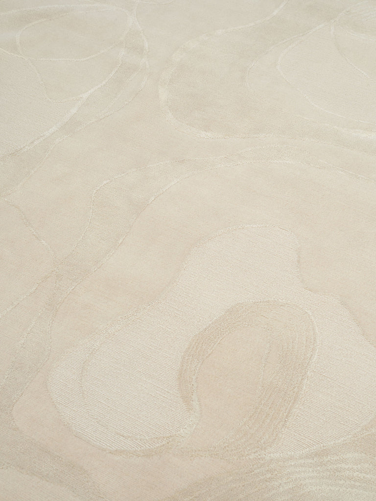 Aquaverse Beige hand-knotted rug – detail 3 | Linie Design at Bois Blanc Home, Limassol, Cyprus