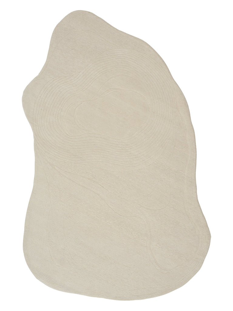 Fluid Fossil White hand-knotted rug – product photo | Linie Design at Bois Blanc Home, Limassol, Cyprus