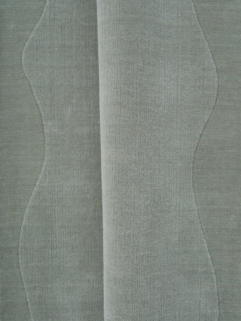 Crest Motion Sage loom-knotted rug – close-up of the texture | Linie Design at Bois Blanc Home, Limassol, Cyprus