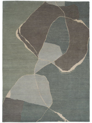 Vivid Rush Sage hand-knotted rug – product photo | Linie Design at Bois Blanc Home, Limassol, Cyprus