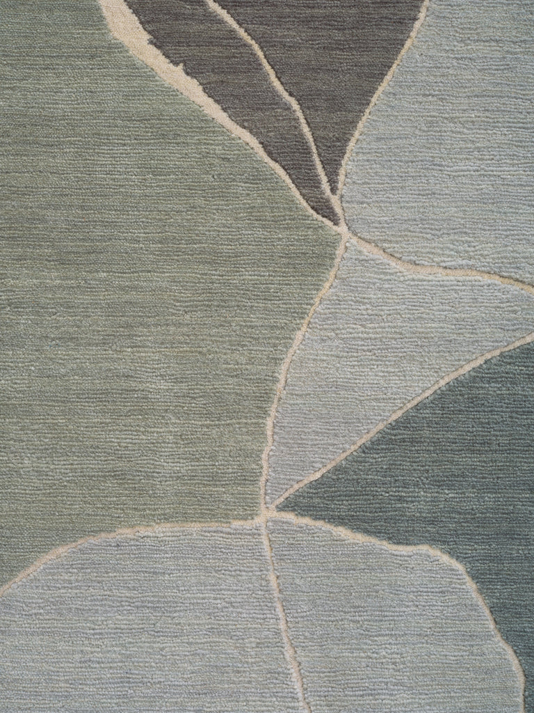 Vivid Rush Sage hand-knotted rug – close-up of the texture | Linie Design at Bois Blanc Home, Limassol, Cyprus