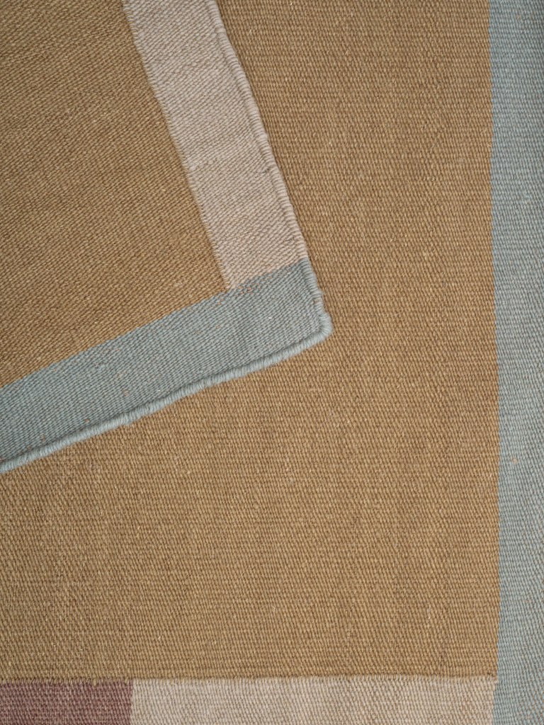 Chroma Quilt Ochre hand-woven rug – close-up of the texture | Linie Design at Bois Blanc Home, Limassol, Cyprus