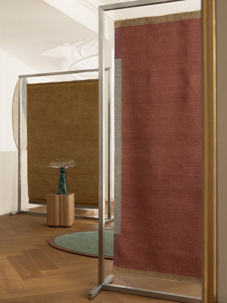 Chroma Quilt Terracotta hand-woven rug – detail 2 | Linie Design at Bois Blanc Home, Limassol, Cyprus