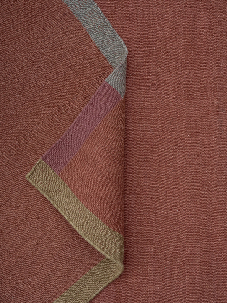 Chroma Quilt Terracotta hand-woven rug – close-up of the texture | Linie Design at Bois Blanc Home, Limassol, Cyprus