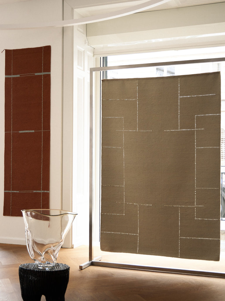 Phantom Void Sand hand-woven rug – detail 2 | Linie Design at Bois Blanc Home, Limassol, Cyprus