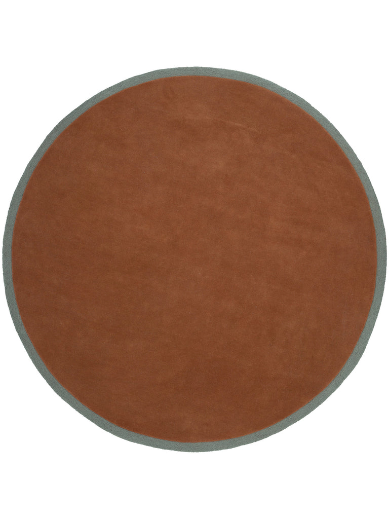 Eluna Virel Burnt Orange hand-tufted rug – round shape | Linie Design at Bois Blanc Home, Limassol, Cyprus