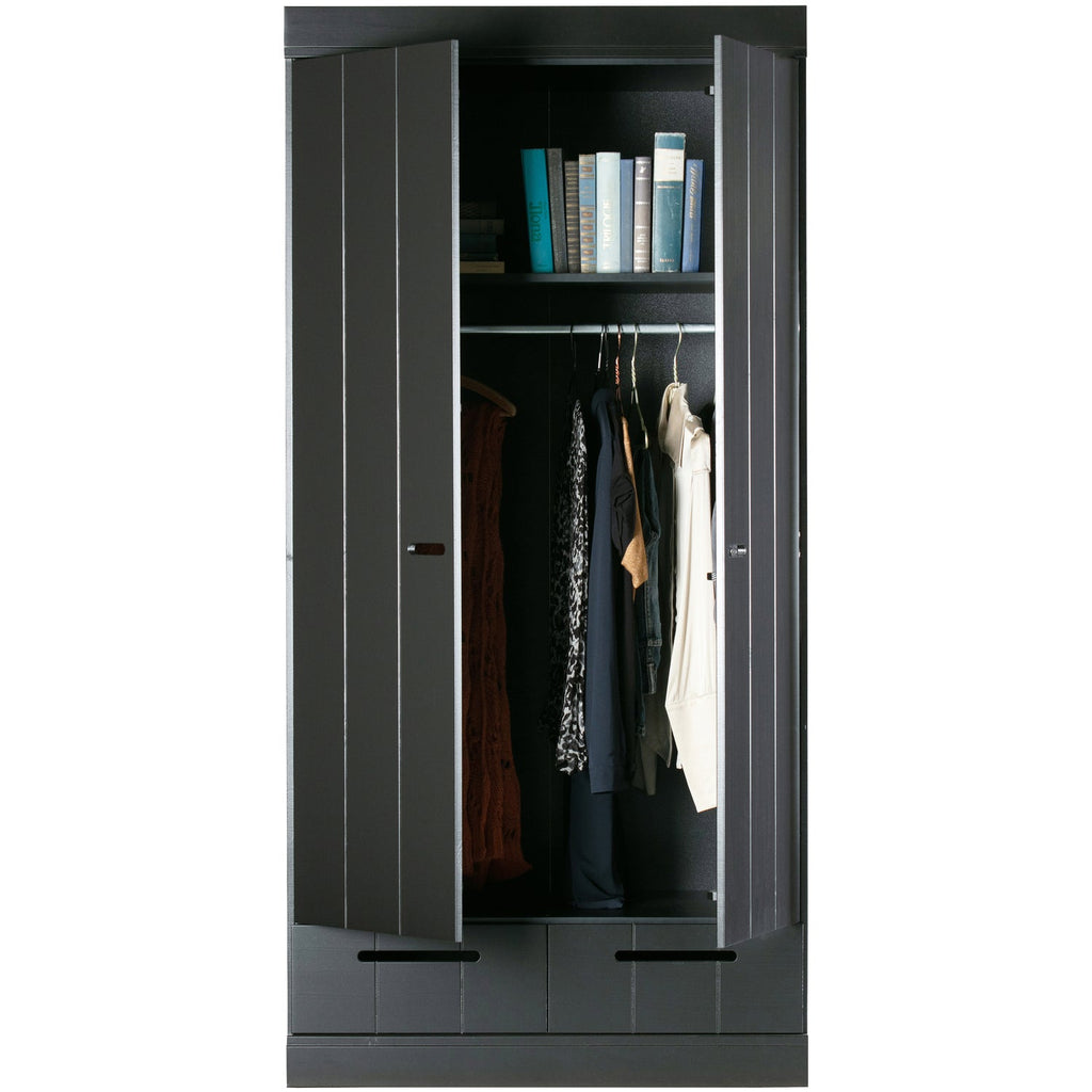 CONNECT 2-DOORS - DRAWER - STRIP DOORS BLACK [fsc]
